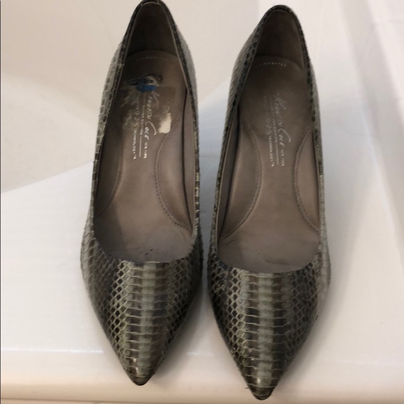 Kenneth Cole Shoes | Kenneth Cole Snake Skin Heels Size 7 Mirror Heels | Poshmark